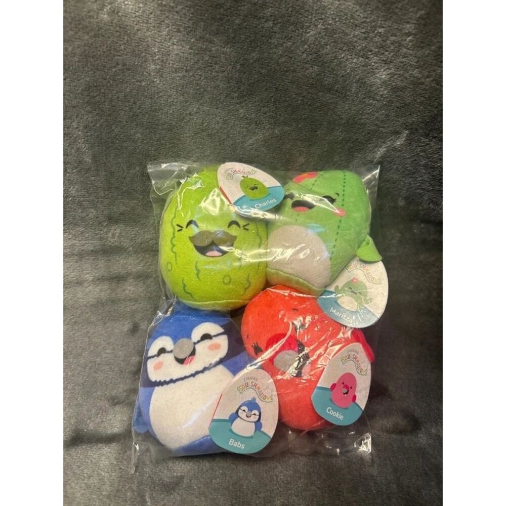 Squishmallow McDonald's Happy Meal Toys 2025 Charles, Babs, Cookie and Maritza W